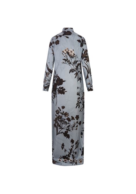 FOR RESTLESS SLEEPERS Abito Lungo Antea Azzurro Con Stampa Mazzo Di Fiori - FOR RESTLESS SLEEPERS