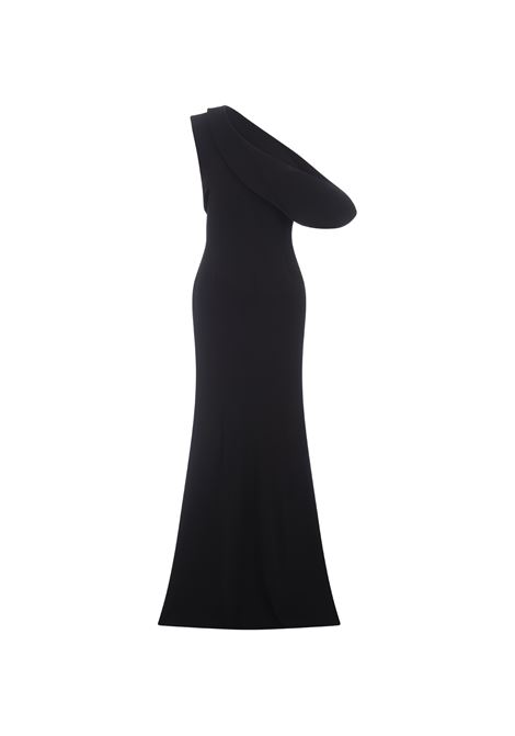 ALEXANDER MCQUEEN Abito Lungo Asimmetrico Nero Con Cut-Out - ALEXANDER MCQUEEN