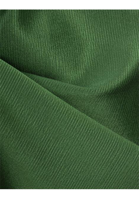 RABANNE Abito Lungo Drappeggiato In Satin Stretch Verde - RABANNE