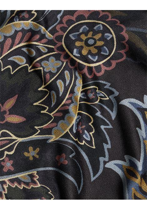 ETRO Abito Lungo In Jersey Nero Con Stampa Paisley - ETRO