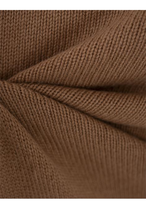 RABANNE Abito Lungo In Lana E Cashmere Cammello Con Catena - RABANNE