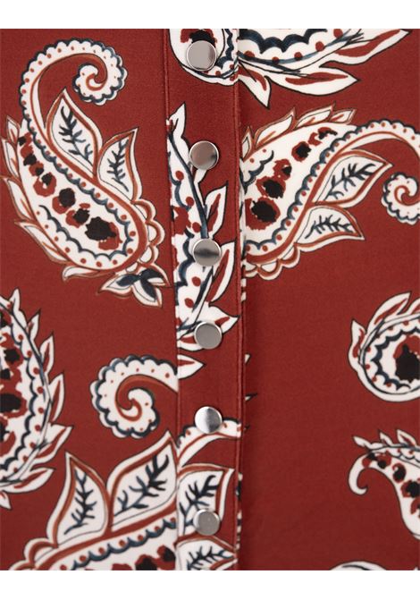 RABANNE Abito Lungo Rosso Stampato Con Nodo - RABANNE