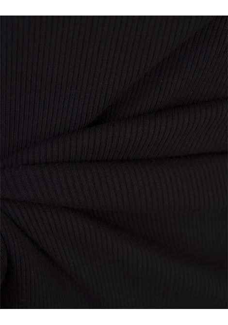 OFF-WHITE Abito Midi Aderente Nero Con Logo - OFF-WHITE