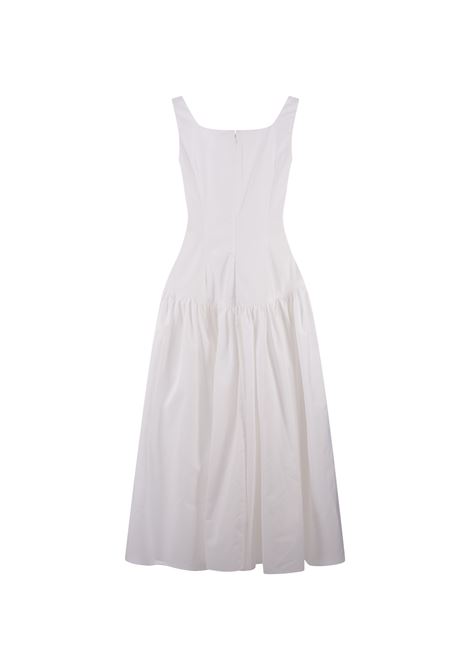 ALEXANDER MCQUEEN Abito Midi Con Scollo A Cuore In Bianco - ALEXANDER MCQUEEN