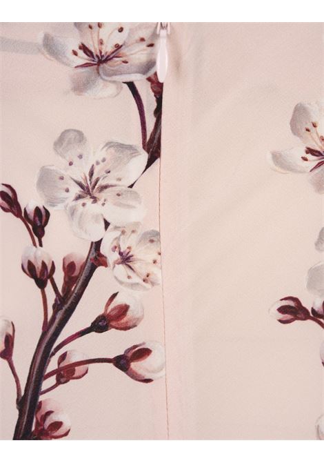 ALEXANDER MCQUEEN Abito Midi Fiori In Rosa - ALEXANDER MCQUEEN