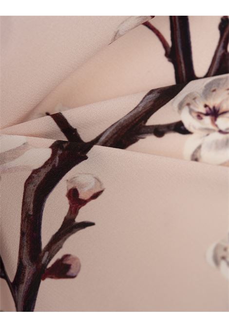 ALEXANDER MCQUEEN Abito Midi Fiori In Rosa - ALEXANDER MCQUEEN