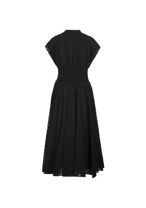 TORY BURCH Abito Midi In Cotone Traforato Nero - TORY BURCH