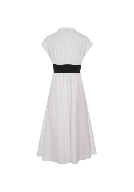 ALAIA Abito Midi In Popeline Bianco Con Cintura Incrociata - ALAIA