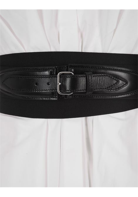 ALAIA Abito Midi In Popeline Bianco Con Cintura Incrociata - ALAIA