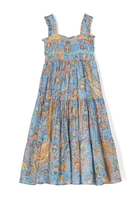 ETRO KIDS Abito Smanicato Azzurro Con Motivo Paisley - ETRO KIDS