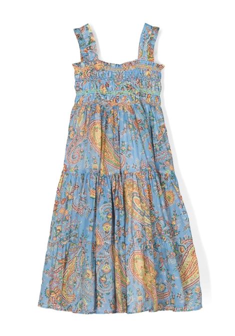 ETRO KIDS Abito Smanicato Azzurro Con Motivo Paisley - ETRO KIDS