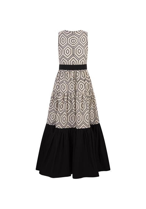 LA DOUBLE J Abito Smanicato Big In Solid Ivory In Cotton Sangallo - LA DOUBLE J