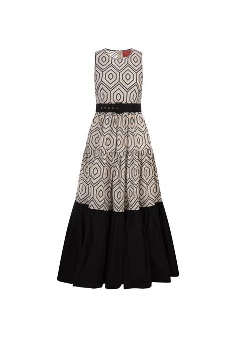 LA DOUBLE J Abito Smanicato Big In Solid Ivory in Cotton Sangallo - LA DOUBLE J