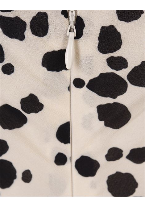 MSGM Abito Sottoveste In Viscosa Stampata Con Nodo In Vita - MSGM