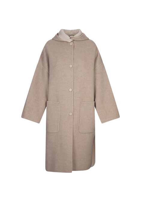 AGNONA Cappotto Muretto Cocoon Sesamo - AGNONA