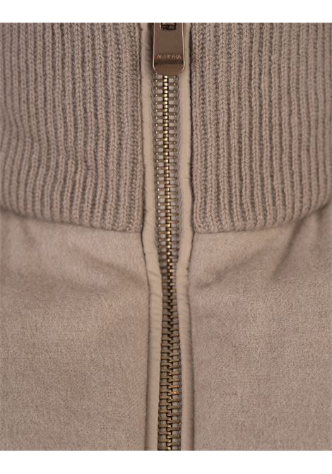 AGNONA Gilet Imbottito In Cashmere Beige - AGNONA