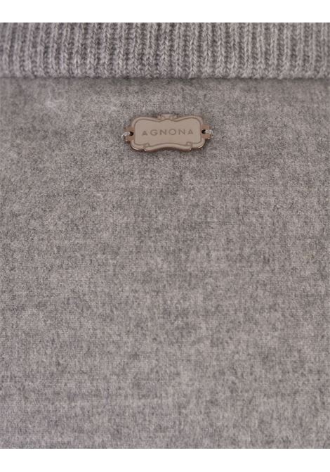 AGNONA Gilet Imbottito In Cashmere Grigio - AGNONA