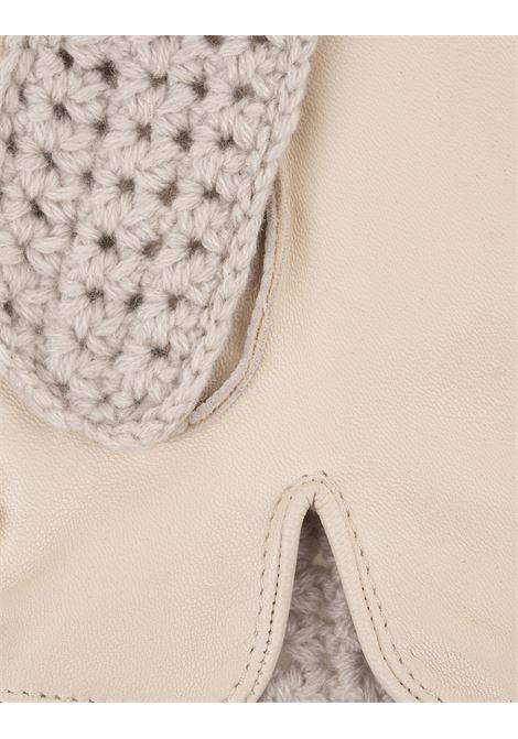 AGNONA Guanti Bianchi Con Strass - AGNONA