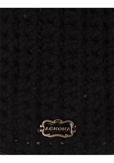 AGNONA Guanti Neri Con Strass - AGNONA