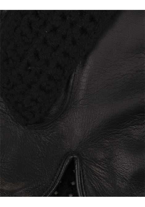 AGNONA Guanti Neri Con Strass - AGNONA