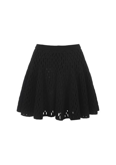 ALAIA Gonna Skater Cage In Maglia Nera - ALAIA