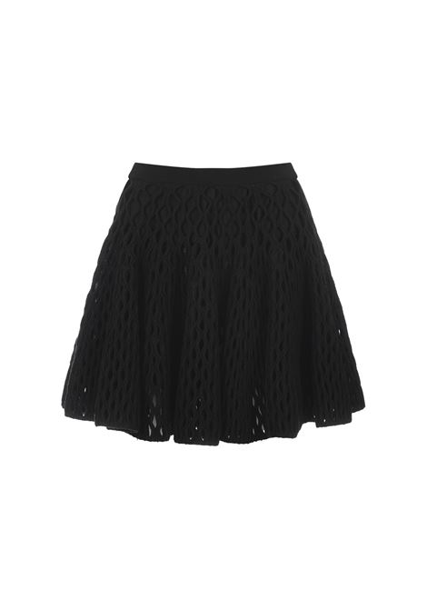 ALAIA Gonna Skater Cage In Maglia Nera - ALAIA