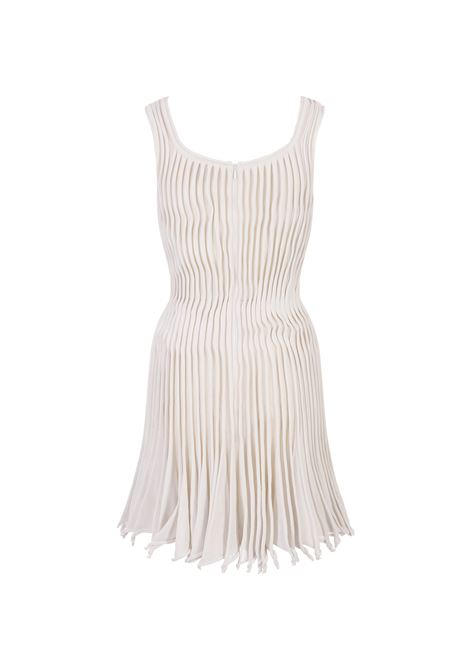 ALAIA Mini Abito Plissé Bianco - ALAIA