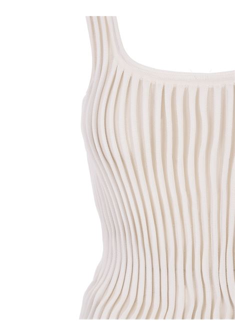 ALAIA Mini Abito Plissé Bianco - ALAIA