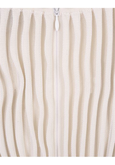 ALAIA Mini Abito Plissé Bianco - ALAIA