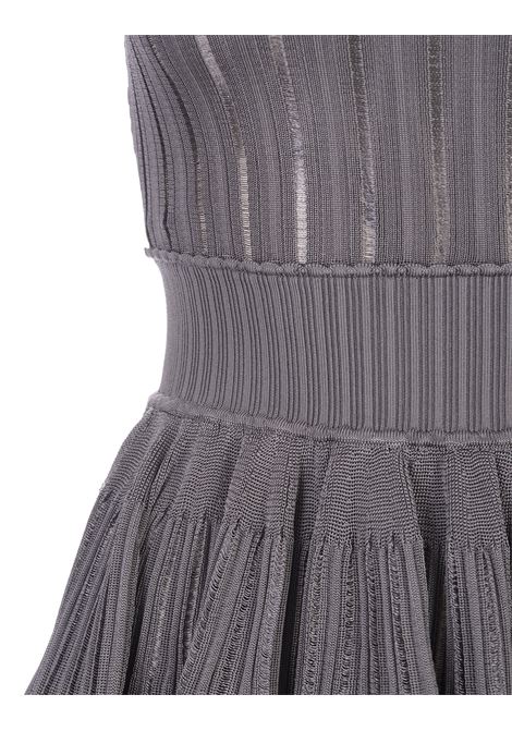 ALAIA Mini Abito Skater Fluido Grigio - ALAIA
