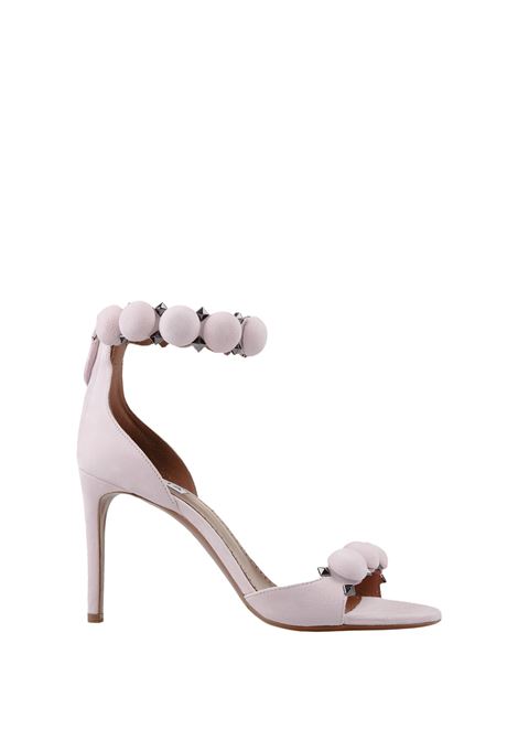 ALAIA Sandalo Bombe 90 In Suede Rosa - ALAIA