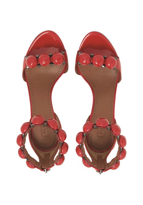 ALAIA Sandalo Bombe 90 Verniciato Rosso - ALAIA