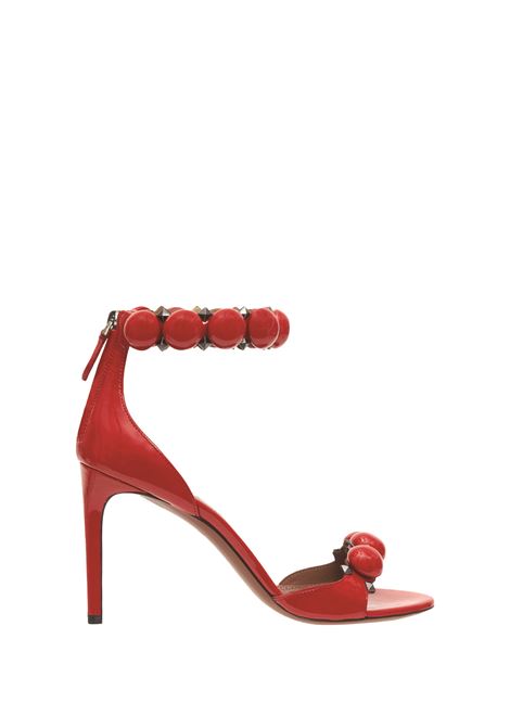 ALAIA Sandalo Bombe 90 Verniciato Rosso - ALAIA