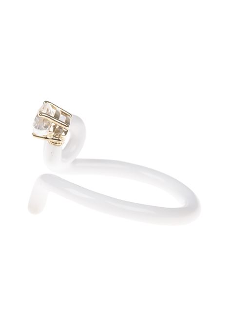 BEA BONGIASCA Anello Baby Vine Tendril In Bianco - BEA BONGIASCA