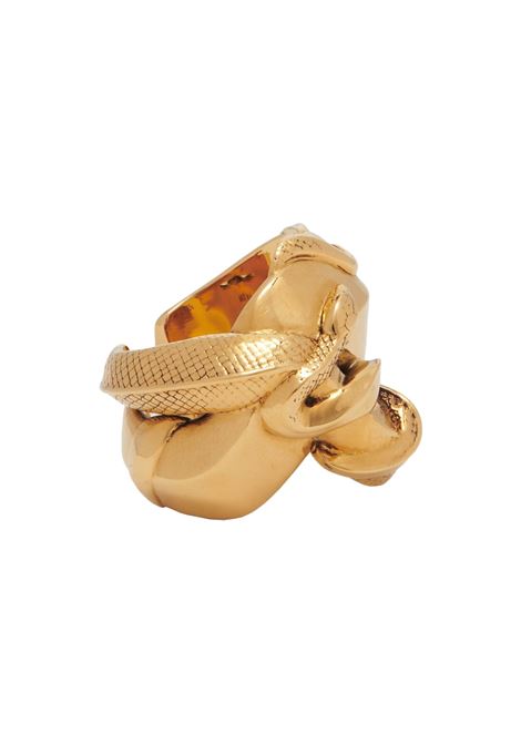 ALEXANDER MCQUEEN Anello Con Serpente In Oro Anticato - ALEXANDER MCQUEEN
