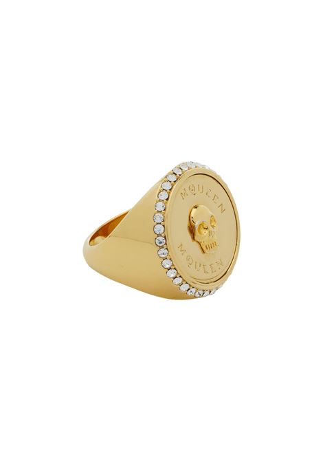 ALEXANDER MCQUEEN Anello Sovereign Skull In Oro - ALEXANDER MCQUEEN