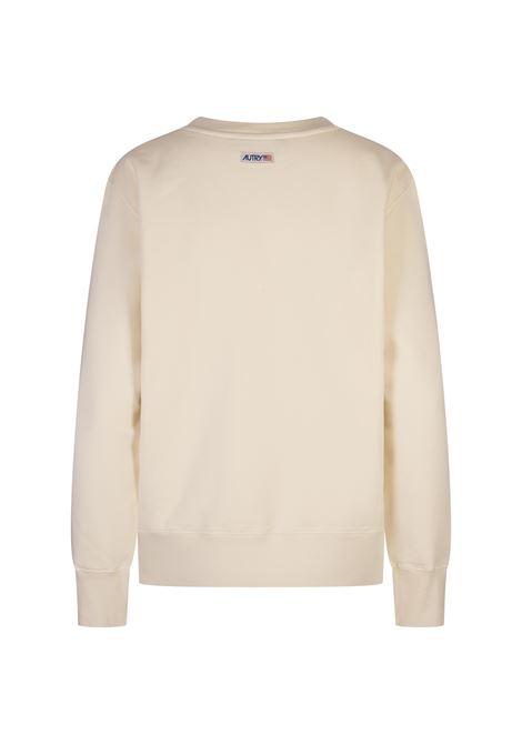 AUTRY Felpa Crema Con Logo Label - AUTRY