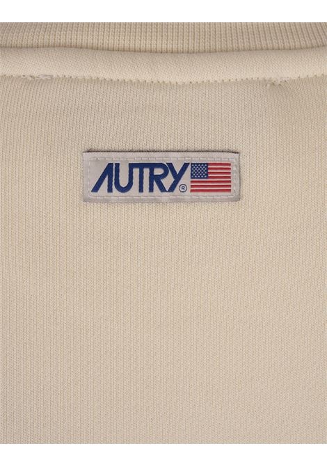 AUTRY Felpa Crema Con Logo Label - AUTRY