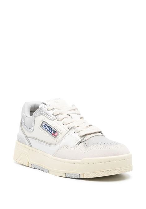 AUTRY Sneakers CLC In Pelle Bianca E Grigia - AUTRY