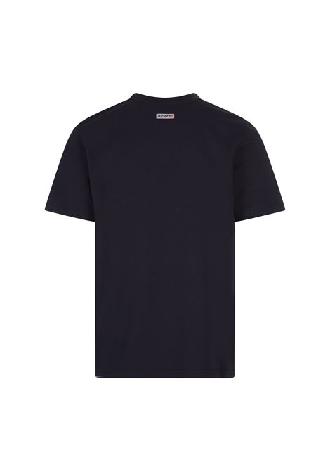 AUTRY T-Shirt Blu Con Logo Applicato - AUTRY