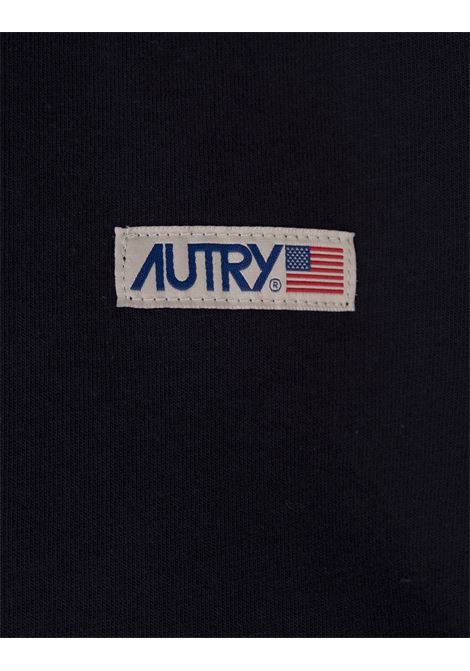AUTRY T-Shirt Blu Con Logo Applicato - AUTRY