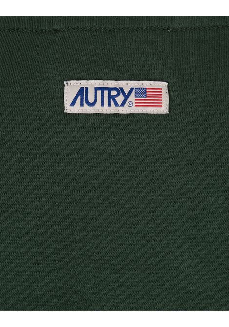 AUTRY T-Shirt Verde Con Logo Applicato - AUTRY