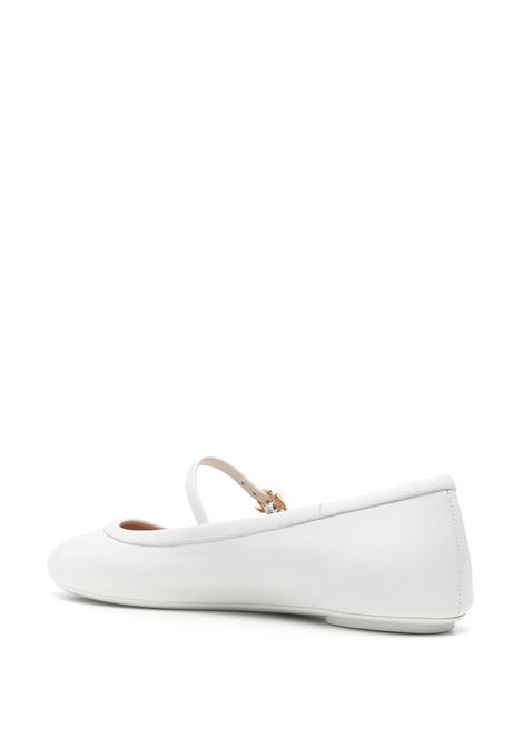 GIANVITO ROSSI Ballerine Flat Carla In Nappa Bianca - GIANVITO ROSSI