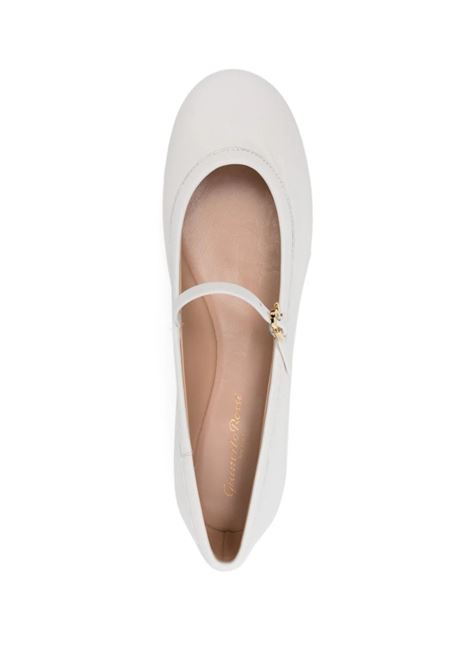 GIANVITO ROSSI Ballerine Flat Carla In Nappa Bianca - GIANVITO ROSSI