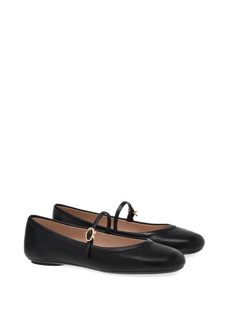 GIANVITO ROSSI Ballerine Flat Carla In Nappa Nera - GIANVITO ROSSI