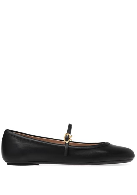 GIANVITO ROSSI Ballerine Flat Carla In Nappa Nera - GIANVITO ROSSI