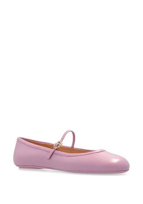GIANVITO ROSSI Ballerine Flat Carla In Nappa Rosa - GIANVITO ROSSI