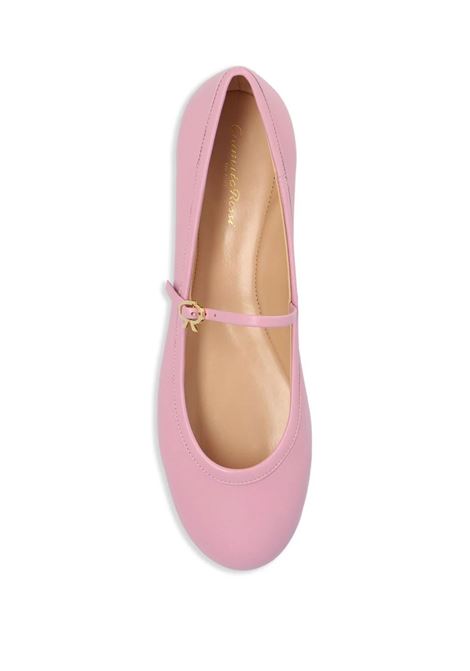 GIANVITO ROSSI Ballerine Flat Carla In Nappa Rosa - GIANVITO ROSSI