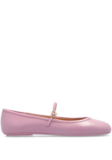 GIANVITO ROSSI Ballerine Flat Carla In Nappa Rosa - GIANVITO ROSSI