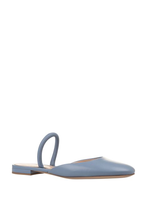 GIANVITO ROSSI Ballerine Slingback Tivoli In Nappa Azzurra - GIANVITO ROSSI